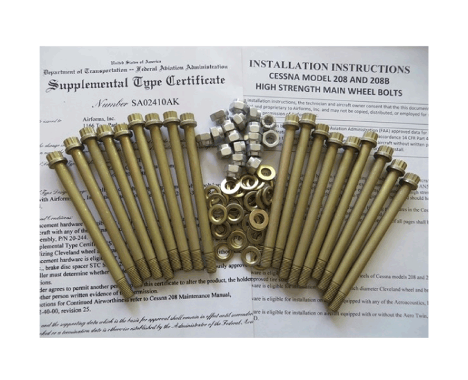 Airforms C208 Main Wheel Bolts & STCs