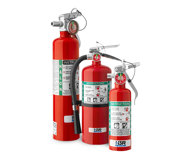 HALON FIRE EXTINGUSHERS
